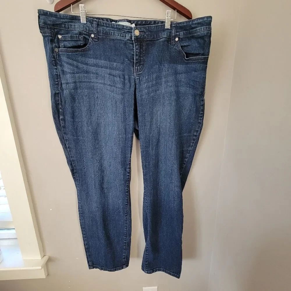 Torrid Mid Rise Straight Leg Medium Wash 22R